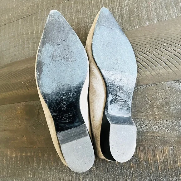 Alumnae Women Beige Taupe Suede Mule Boots Slip Ons Size 8 US / EU 39 - Picture 5 of 9